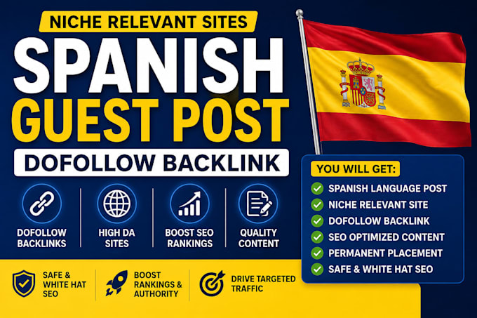 publish a spanish guest post with a dofollow backlink