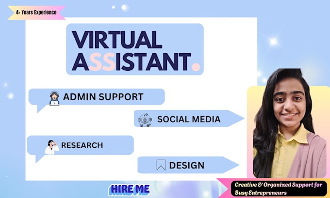 be your professional virtual assistant for any business task