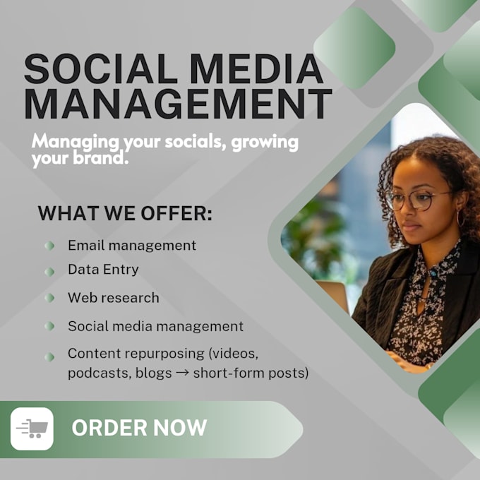 be your executive social media manager and virtual assistant
