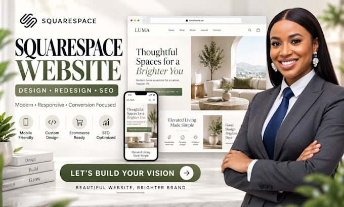 build squarespace website design, redesign squarespace website development