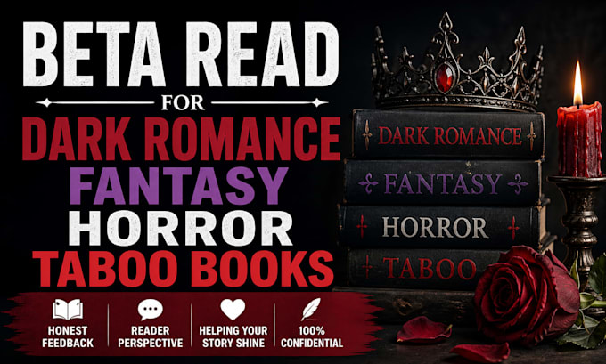 beta read for dark romance fantasy horror and taboo books
