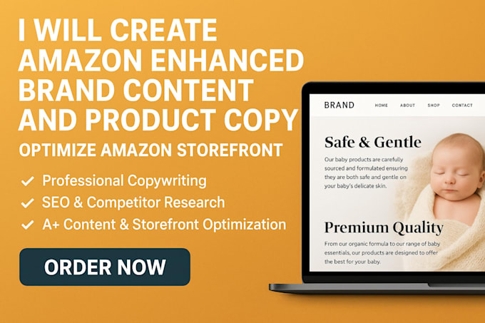 create amazon enhanced brand content and product copy,optimize amazon storefront