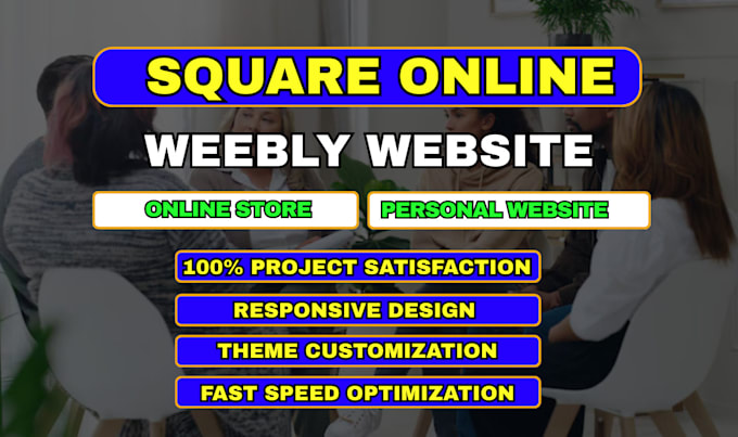 build business square website design or square online store, square promotion