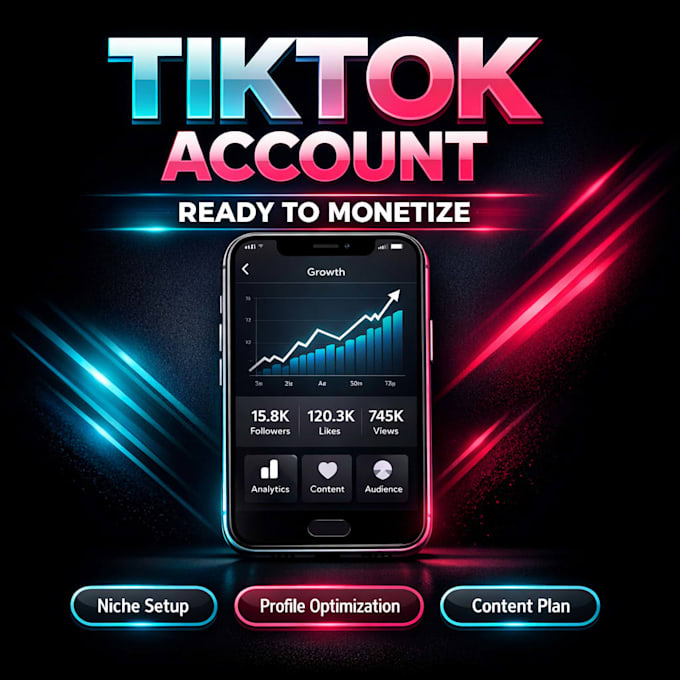 setup a tiktok account ready for the creativity program and monetization