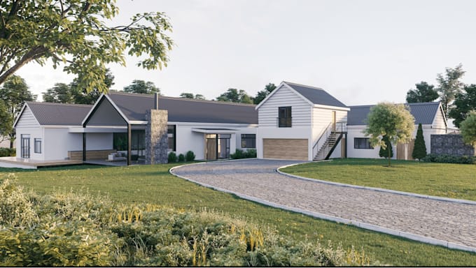 redesign modern house exterior,space extension,roof replan,garage model,driveway