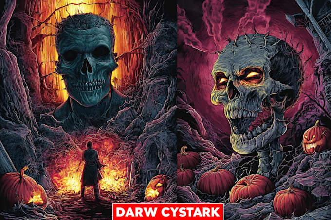 make amazing dark art, psychedelic stoner illustration