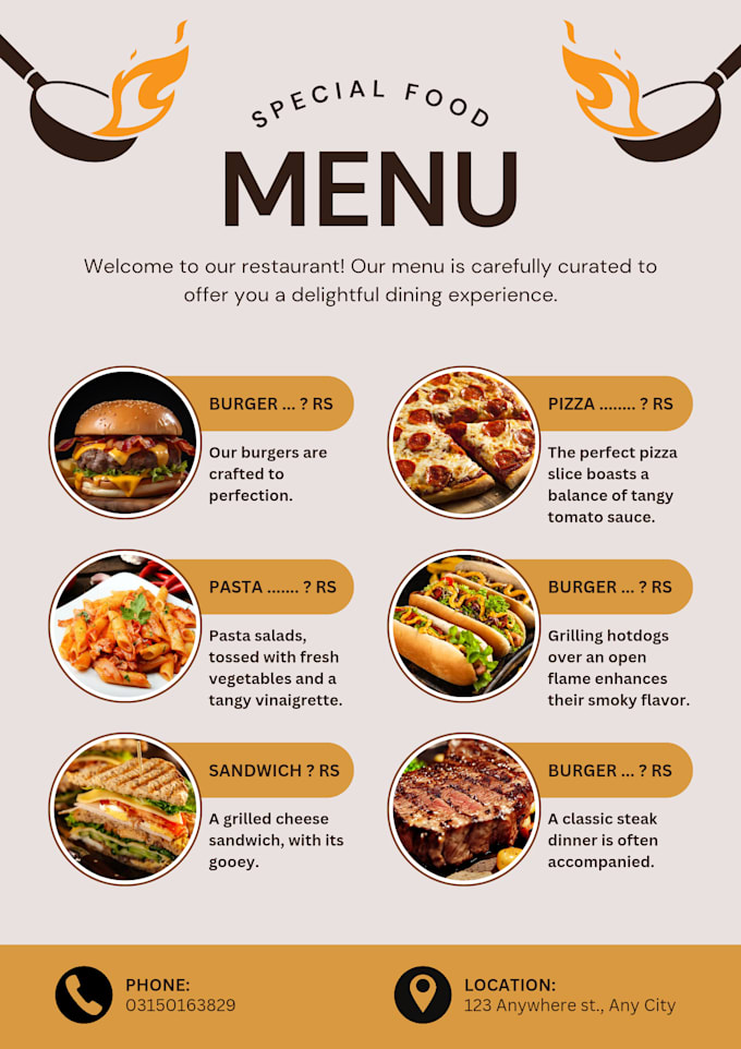 design modern menu restaurant menu digital menu