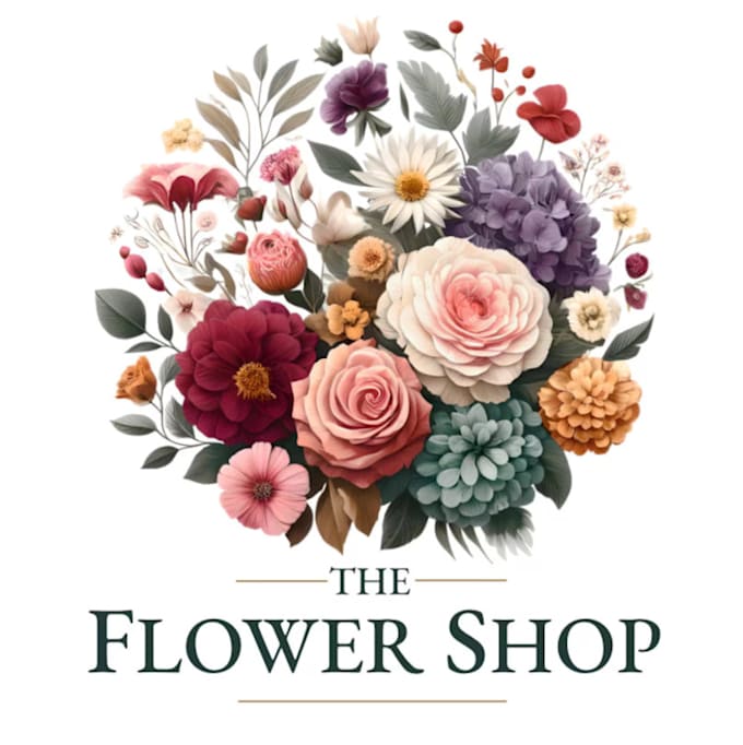 create floral, flower, garden, flower shop logo