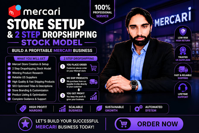 build a profitable mercari store with 2 step dropshipping