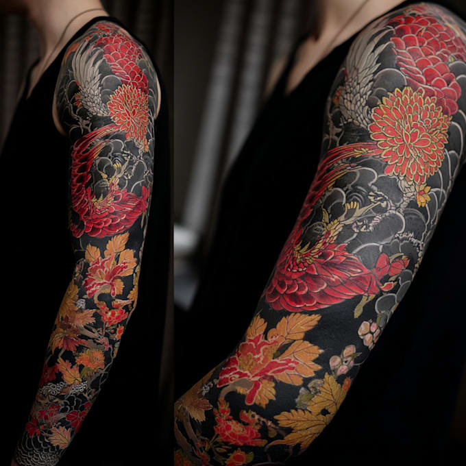 draw amazing japanese oriental tattoo