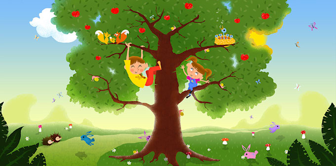 create educational children illustrations