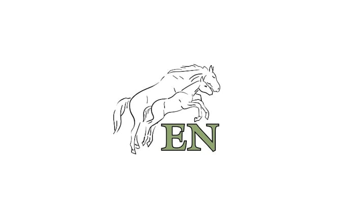 design equine nursery baby horses logo