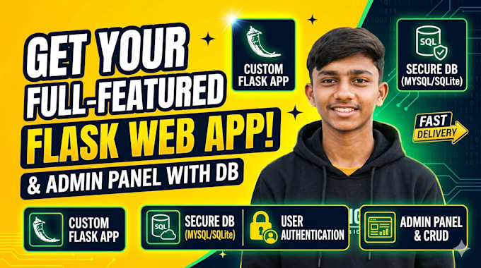 develop a professional flask web application, portal, panel with mysql database