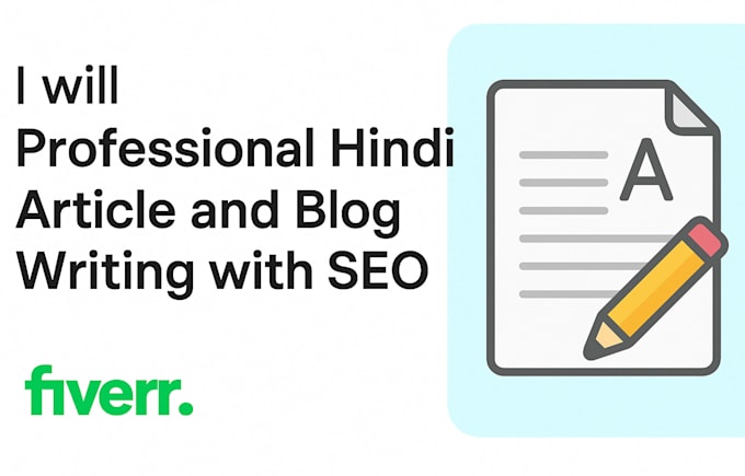 write professional hindi articles and blogs with SEO