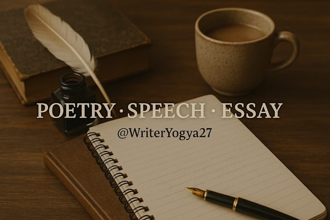 write poetry speech or essay for you