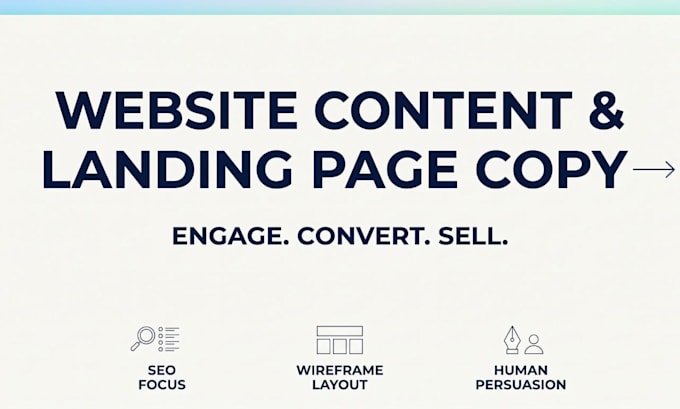 write SEO website content and landing page copy