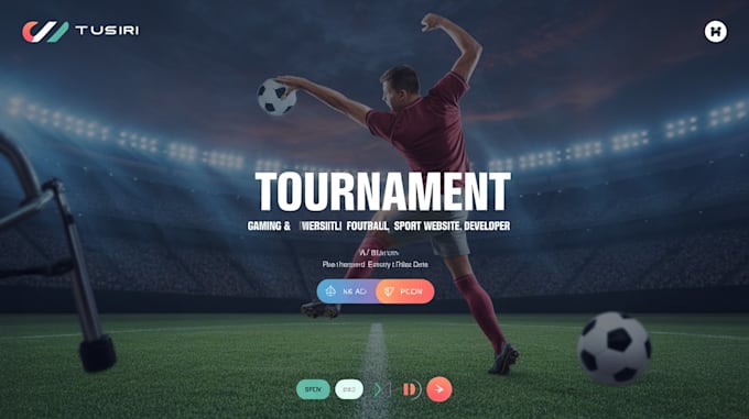 develop a custom tournament website for gaming and football