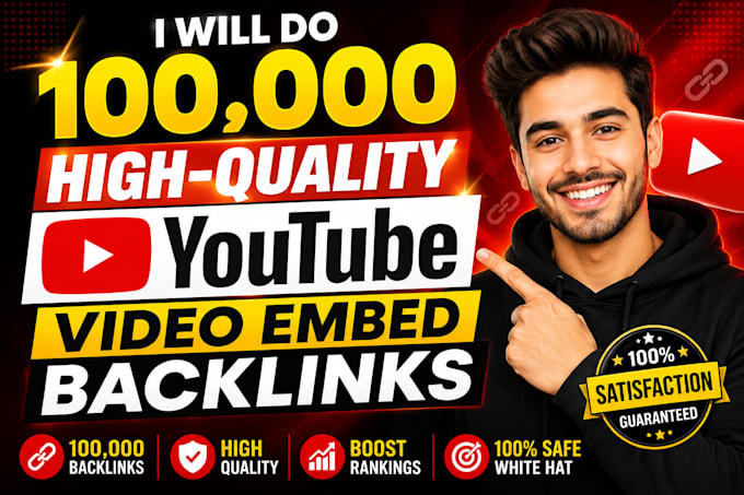 do high quality youtube video embed backlinks