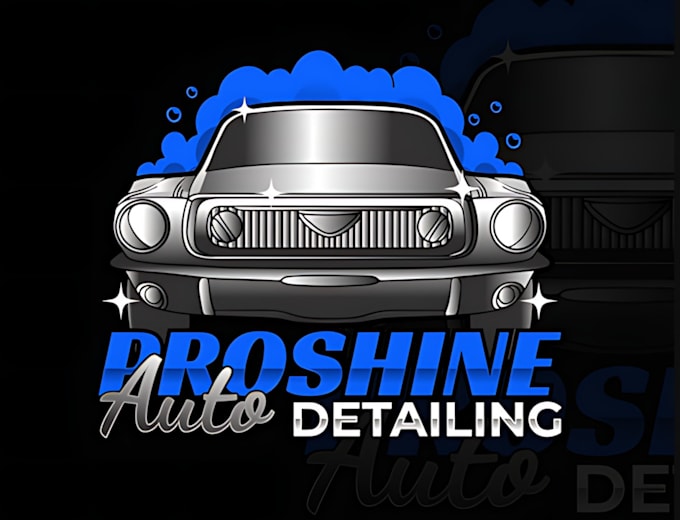 design auto detailing and car wash logo