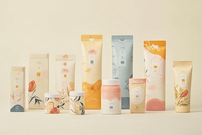 design product packaging, label, box and tube