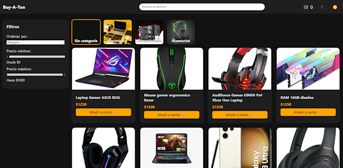 code a fully functional website with professional interface