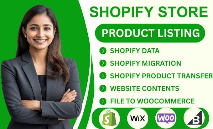 transfer or migrate  shopify data,prodcts, website contents files to woocommerce