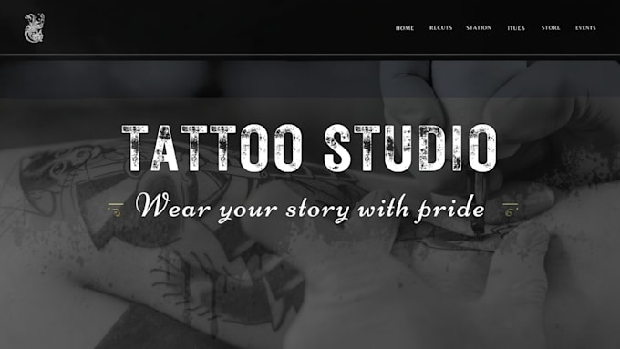 build a unique and creative tattoo studio website