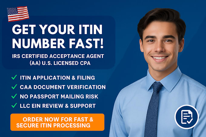 obtain your itin number fast as an irs certified acceptance agent caa