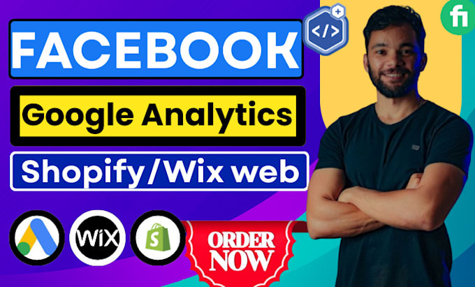 fix facebook meta ad pixels, google analytics, ga3 tracking code for shopify wix