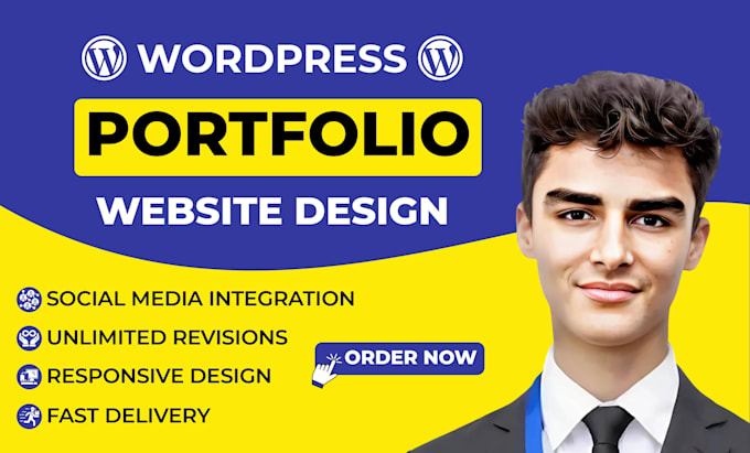 design a modern resume and portfolio wordpress website