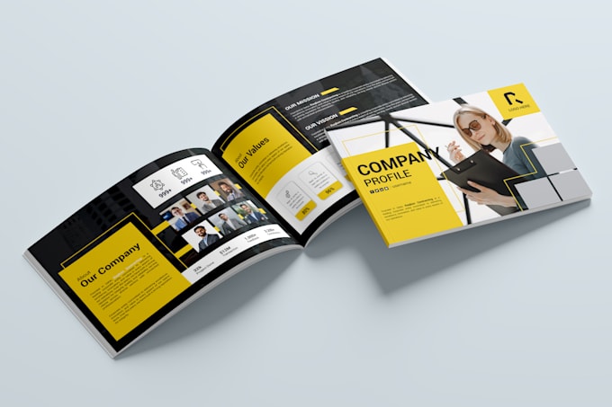 design corporate brochure, modern catalog, company profile