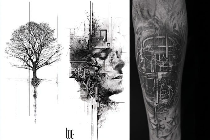 draw a realistic realism tattoo design for you