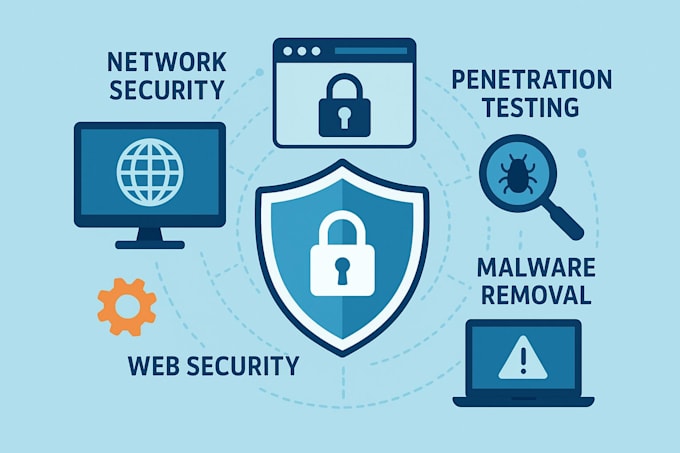 do network security, web, security, penetration testing and malware removal
