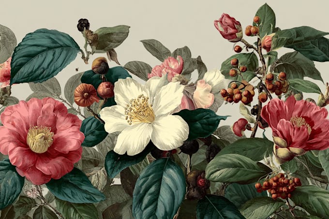 desing a beautiful vintage botanical illustration