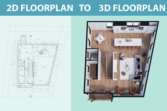 create 3d floorplan from your 2d floorplan