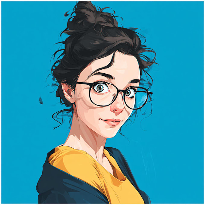 create simple cartoon portrait