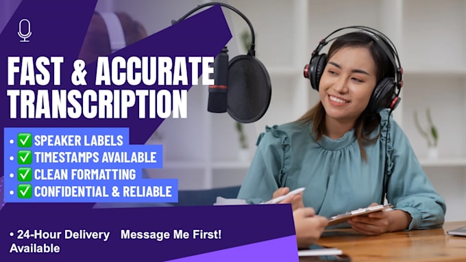 transcribe your audio or video into clean, readable text