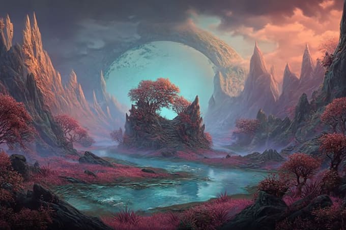 Design detailed fantasy landscapes and environments by Raymononway | Fiverr