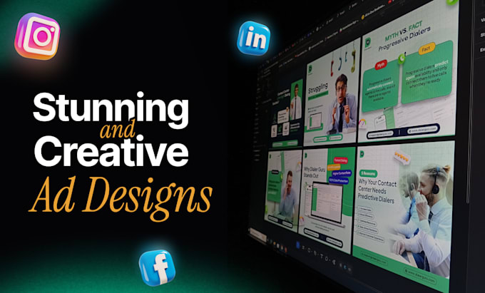 make stunning and creative ad images, post design