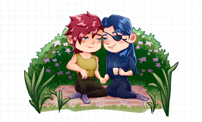 draw cute chibi character, vtuber, oc