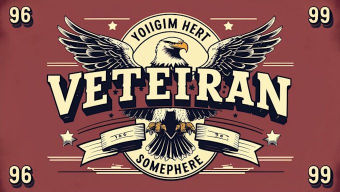 create awesome emblem veteran logo design