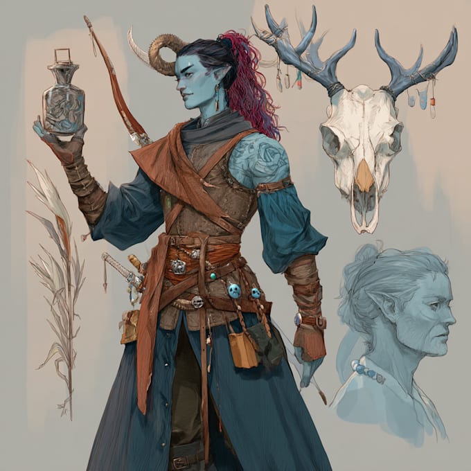 design original dnd character or rpg character art