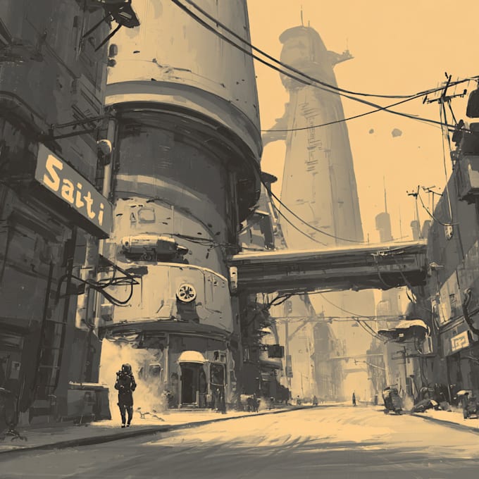 Design stunning cyberpunk and futuristic city art by Geofrtley | Fiverr
