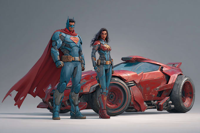 design a unique superhero comic art