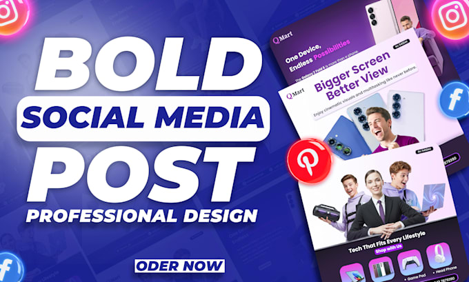 make bold creative posts for instagram and facebook