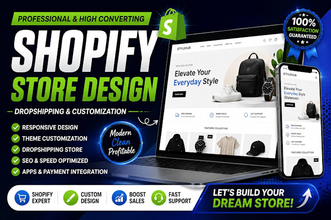 build, redesign or customize your shopify store