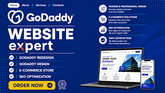 godaddy website design godaddy website redesign develop godaddy website design
