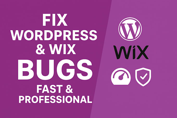 fix bugs errors, troubleshoot and maintain your wordpress and wix website