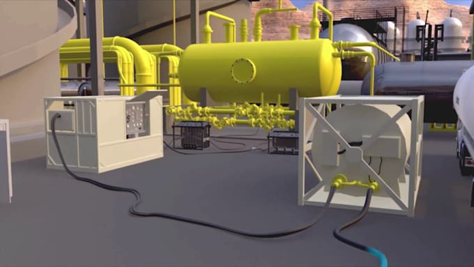 Do 3d industrial oil and gas video pipeline flow simulation oil rig ...