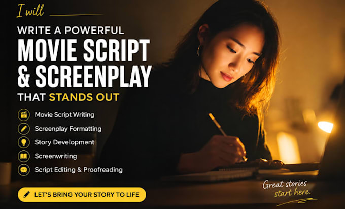 write an engaging movie script, screenplay, film story